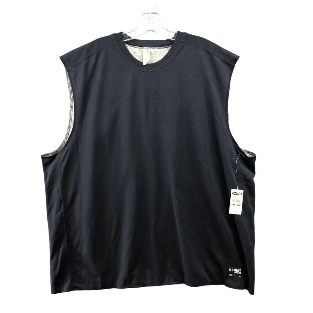NWT Old Navy Active Tank Top Mens XXL Navy Blue Sleeveless Fleece Lined